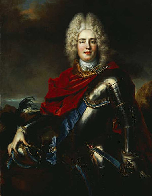 Portrait Of Augustus III of Poland, vintage artwork by Nicolas de Largillière, 12x8" (A4) Poster