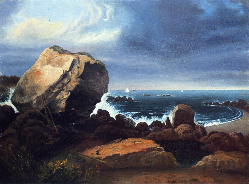 Scituate Beach, Massachusetts, vintage artwork by Thomas Doughty, A3 (16x12") Poster Print