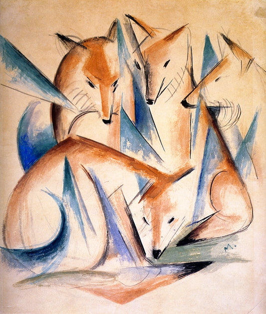 Foxes by Franz Marc,16x12(A3) Poster
