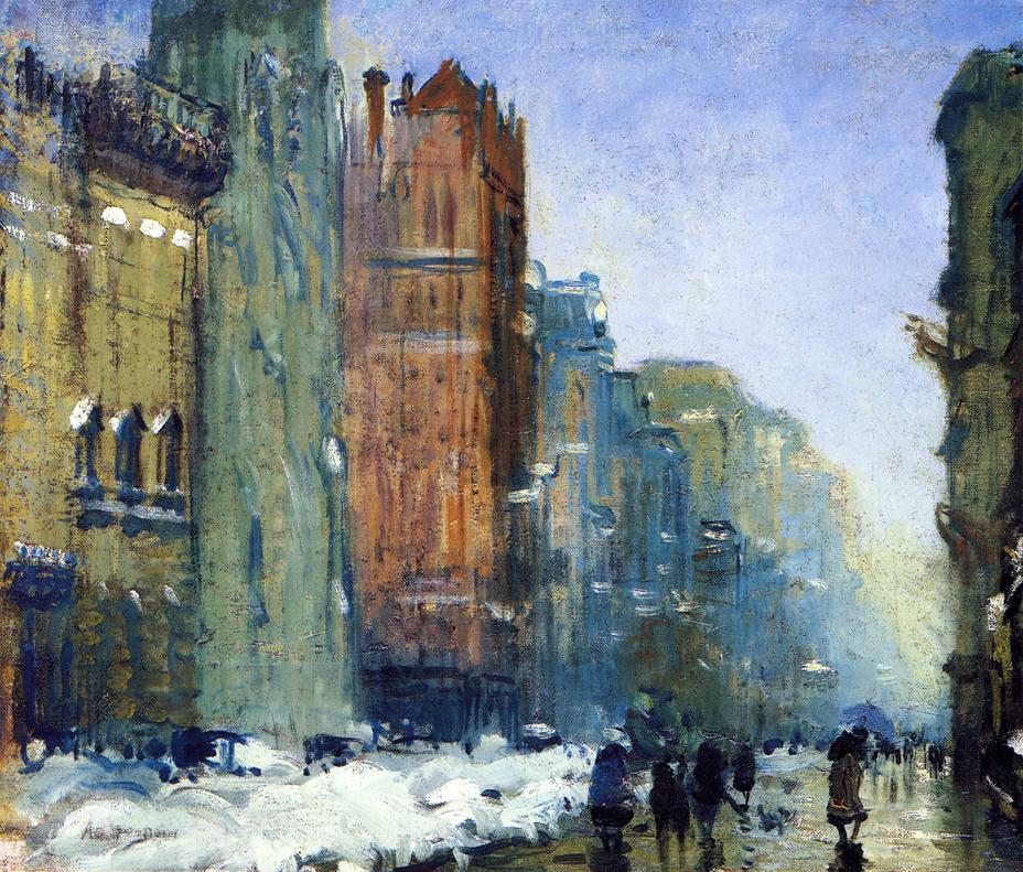 Fifth Avenue, New York by Arthur Clifton Goodwin,A3(16x12")Poster
