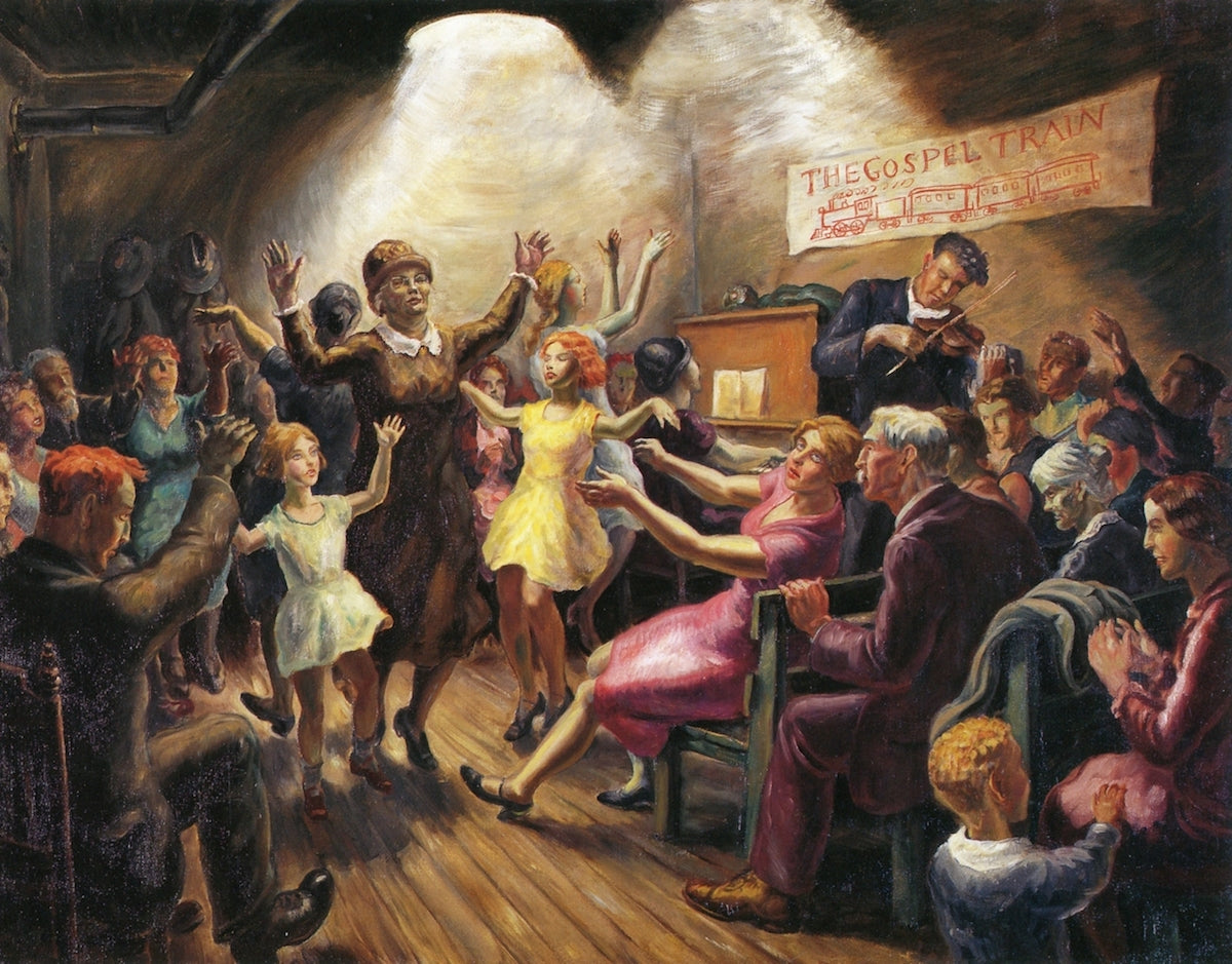 Gospel Train by John Steuart Curry,16x12(A3) Poster