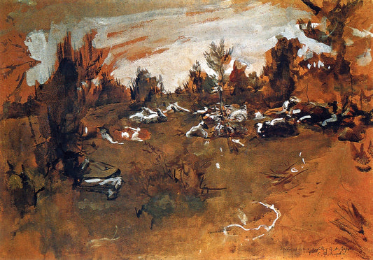 Herd, vintage artwork by Valentin Serov, 12x8" (A4) Poster