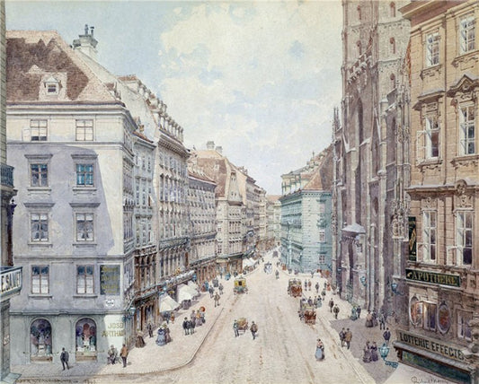 The Stephansplatz by Richard Moser,16x12(A3) Poster