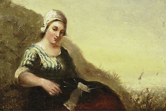 Girl on a Dune, vintage artwork by Jozef Israëls, 12x8" (A4) Poster