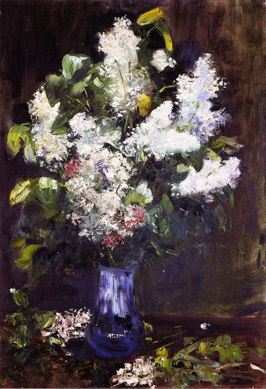 Lilac Bouquet, vintage artwork by Lesser Ury, 12x8" (A4) Poster