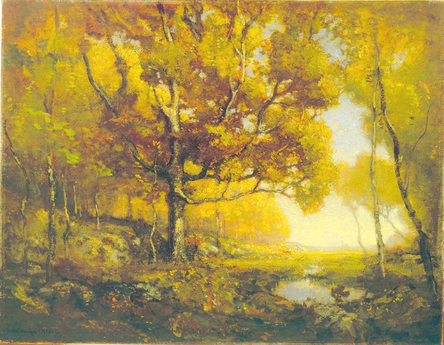 Mason's Island, vintage artwork by Henry Ward Ranger, 12x8" (A4) Poster