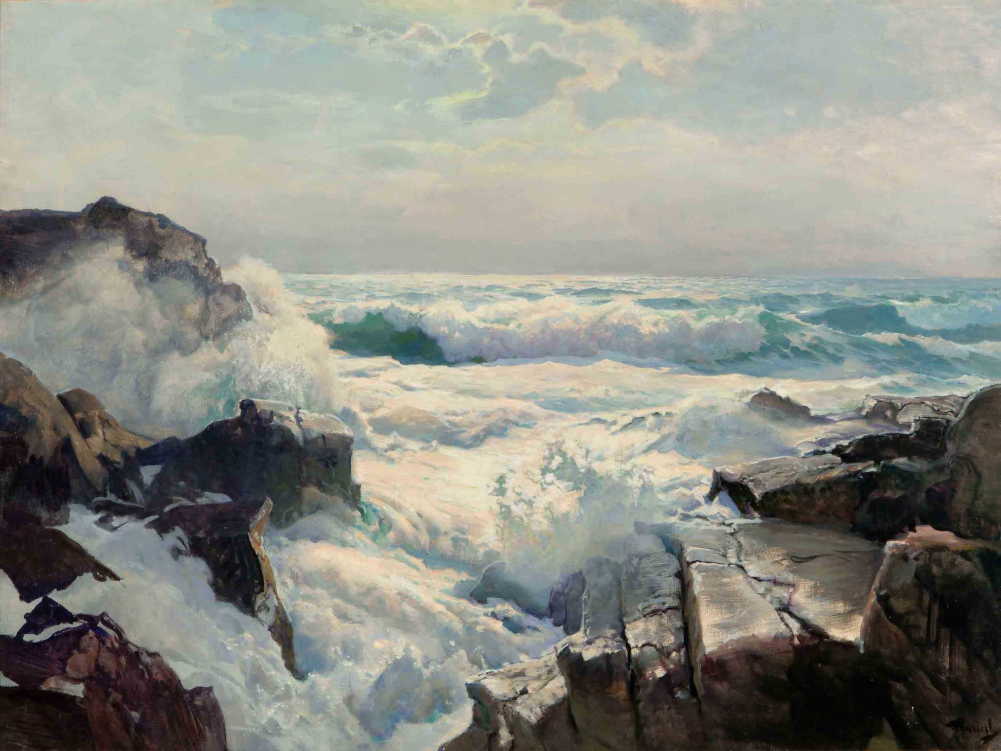 On the Maine Coast by Frederick Judd Waugh,A3(16x12")Poster