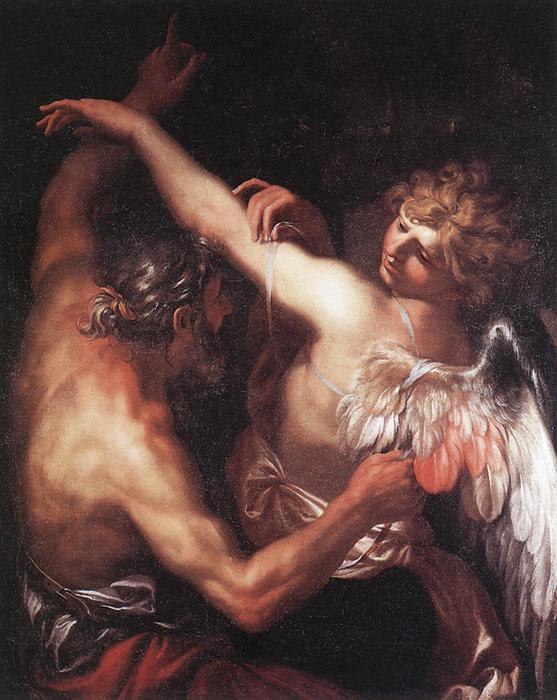 Daedelus and Icarus, vintage artwork by Domenico Piola, 12x8" (A4) Poster