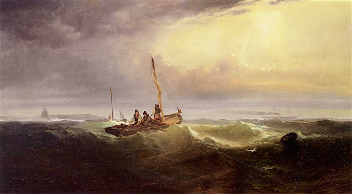 Breaking Light, vintage artwork by Edward Moran, 12x8" (A4) Poster