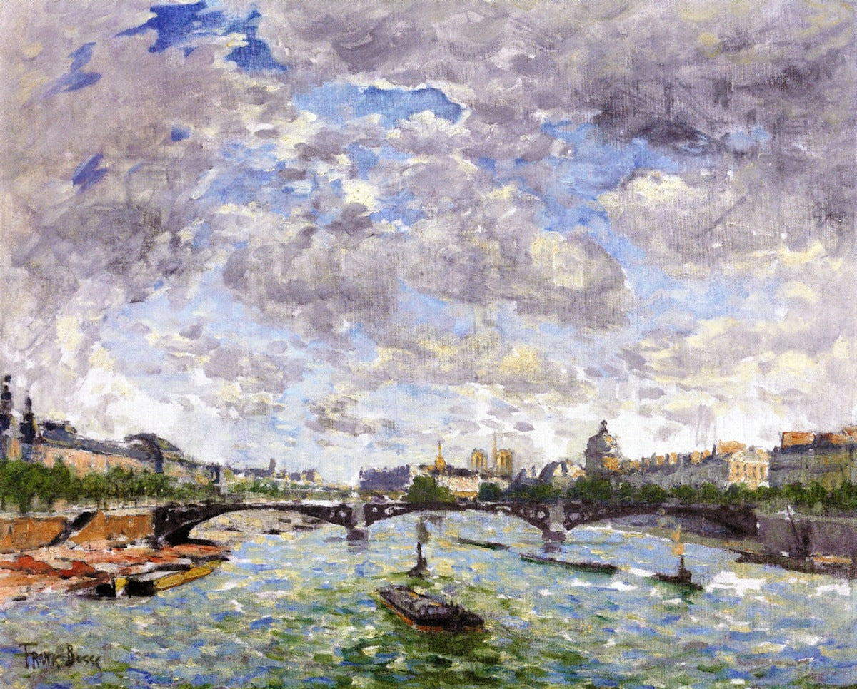 View of the Seine, Paris by Frank Myers Boggs,A3(16x12")Poster