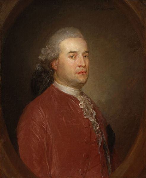 Portrait of a Man in a Red Coat, vintage artwork by Jean-Baptiste Perronneau, 12x8" (A4) Poster