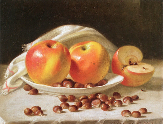 Apples and Chestnuts, vintage artwork by John F. Francis, A3 (16x12") Poster Print