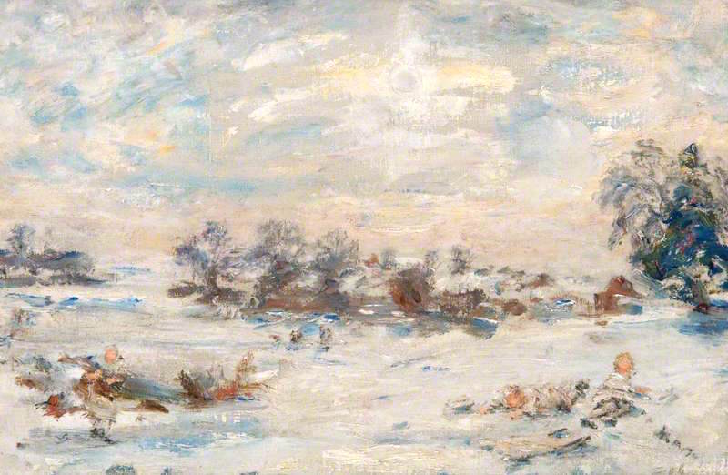 Christmas Day (sketch), vintage artwork by William McTaggart, R.S.A., R.S.W., 12x8" (A4) Poster