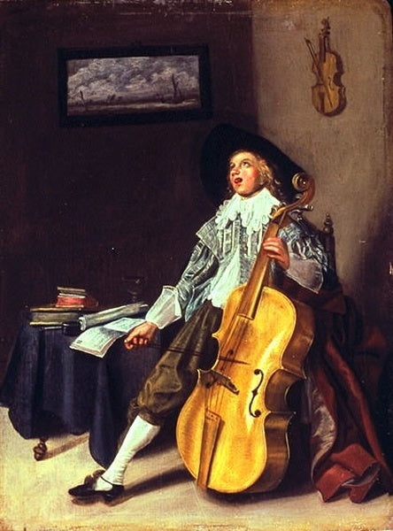 Das Solo, vintage artwork by Dirck Hals, 12x8" (A4) Poster