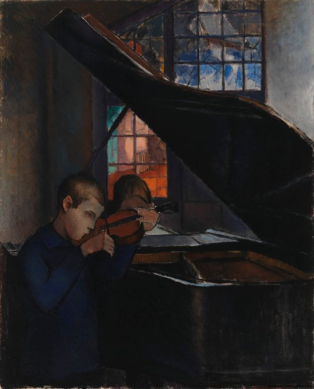 By the Grand Piano by Alvar Cawén,16x12(A3) Poster