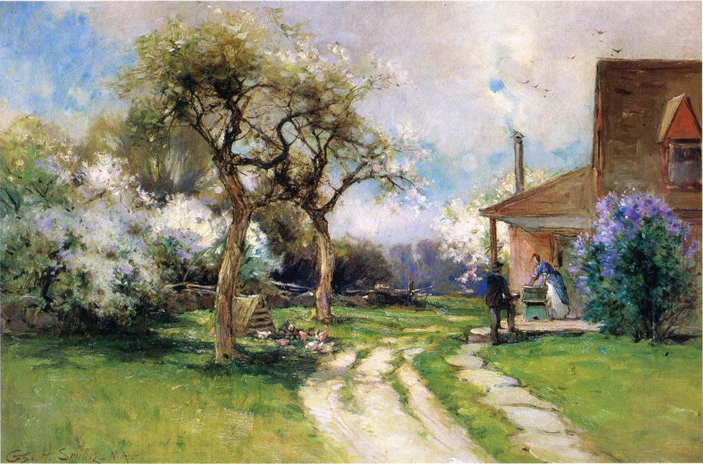 Near Ridgefield, vintage artwork by George Henry Smillie, 12x8" (A4) Poster