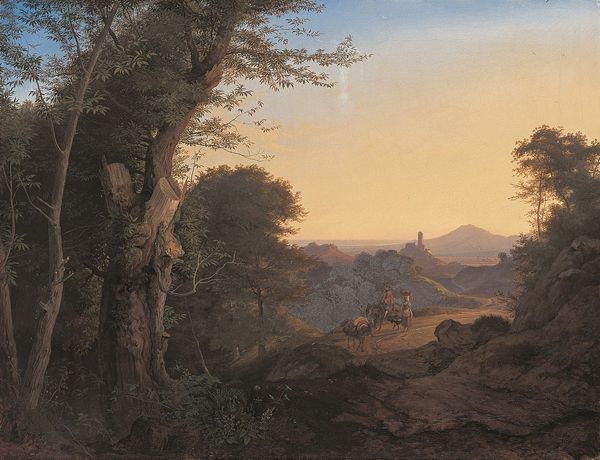 Forest at Olevano (Serpentara), vintage artwork by Ludwig Richter, A3 (16x12") Poster Print