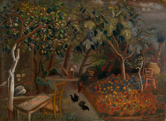 Borisella, the Artist's Villa in Cagnes-sur-Mer, vintage artwork by Boris Grigoriev, 12x8" (A4) Poster
