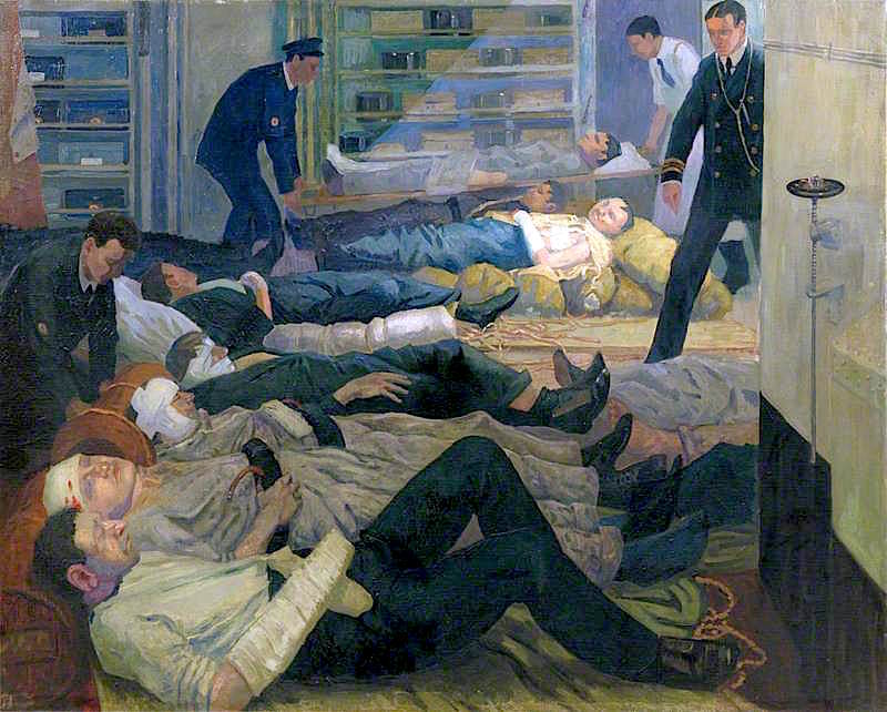 attle of Jutland, 31 May 1916 by Jan (Godfrey Jervis) Gordon,16x12(A3) Poster