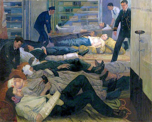 attle of Jutland, 31 May 1916 by Jan (Godfrey Jervis) Gordon,16x12(A3) Poster