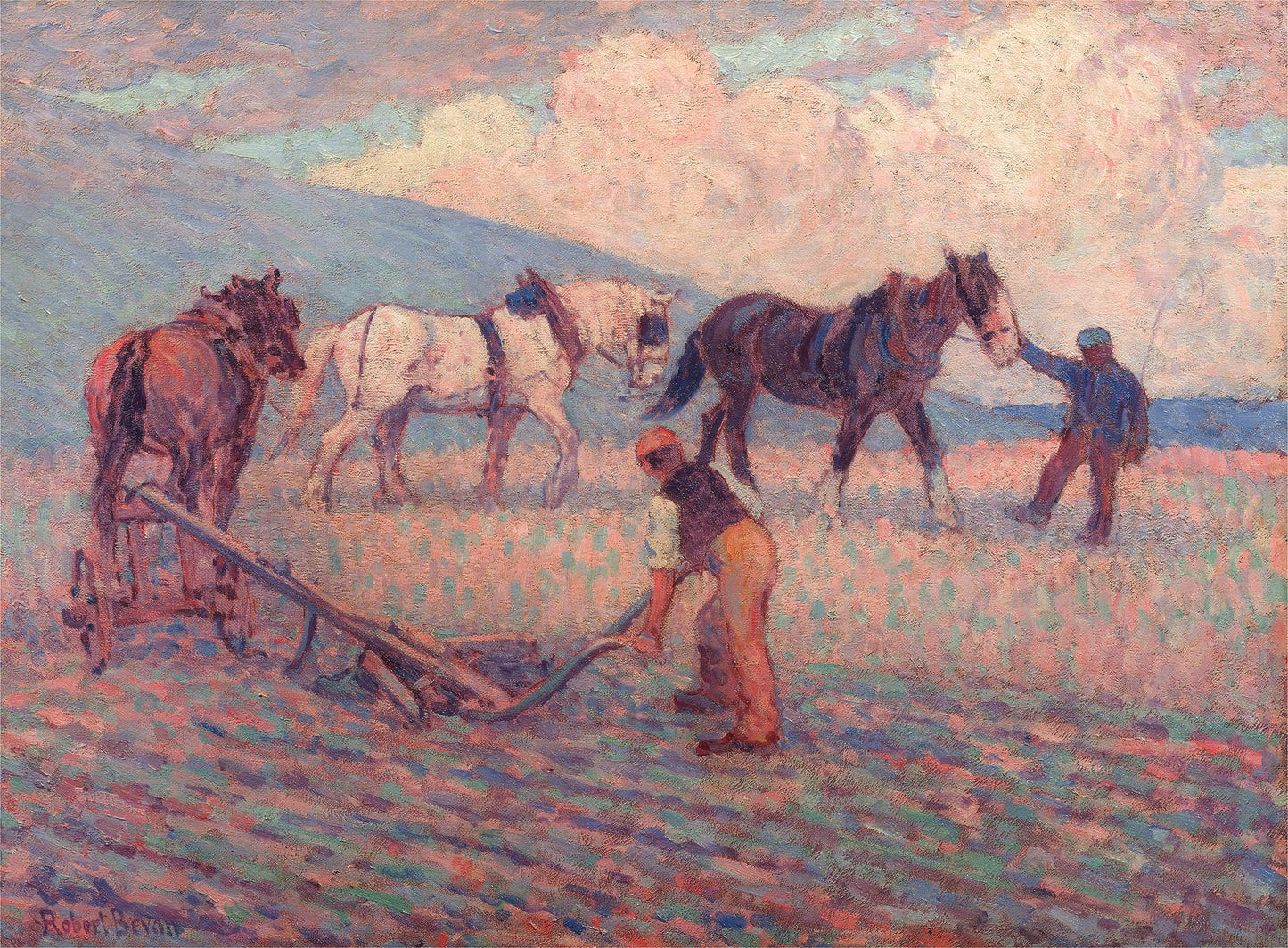 The Turn Rice-Plough, Sussex, vintage artwork by Robert Bevan, 12x8" (A4) Poster