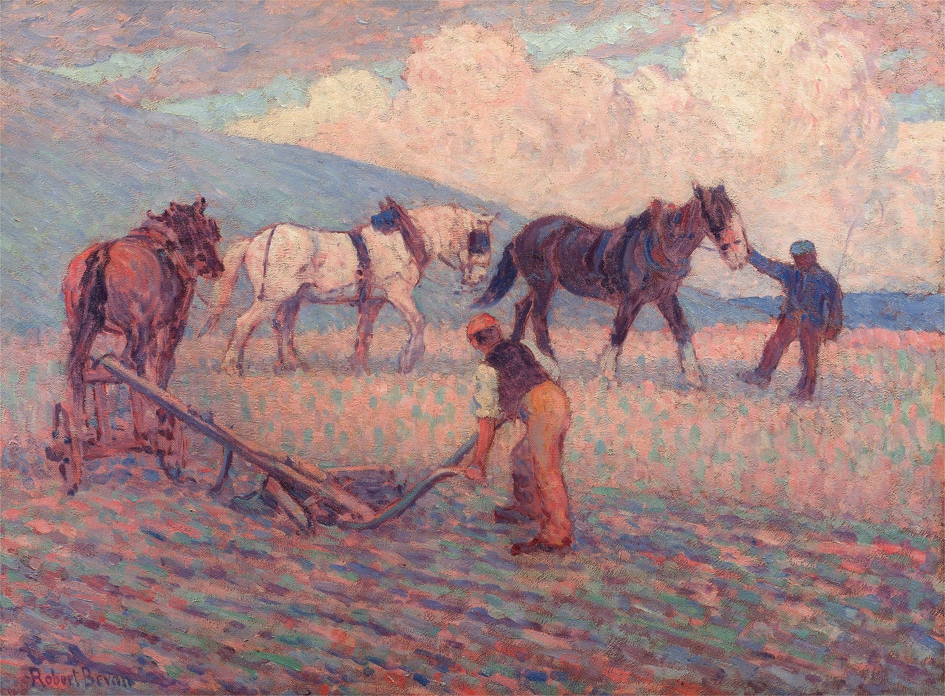 The Turn Rice-Plough, Sussex, vintage artwork by Robert Bevan, 12x8" (A4) Poster