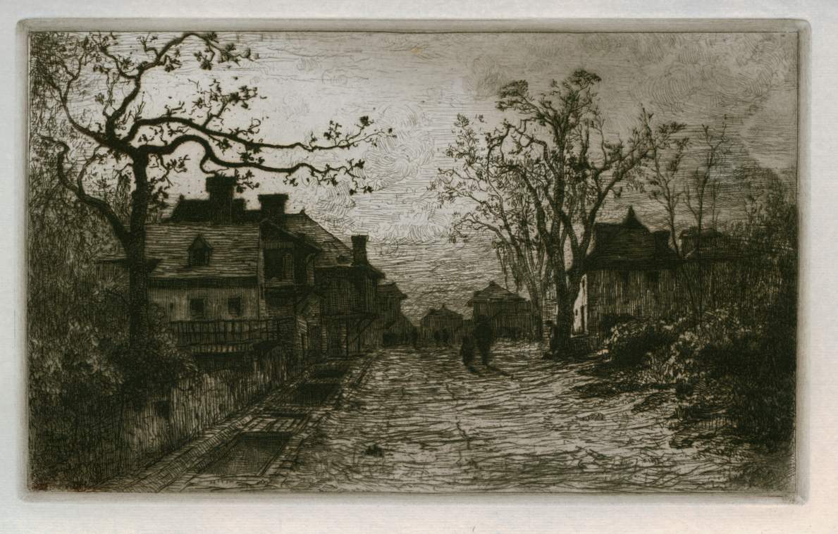 Rue du Village d'Artemare (Ain) Automne, vintage artwork by Jacques Barthelemy Appian, A3 (16x12") Poster Print