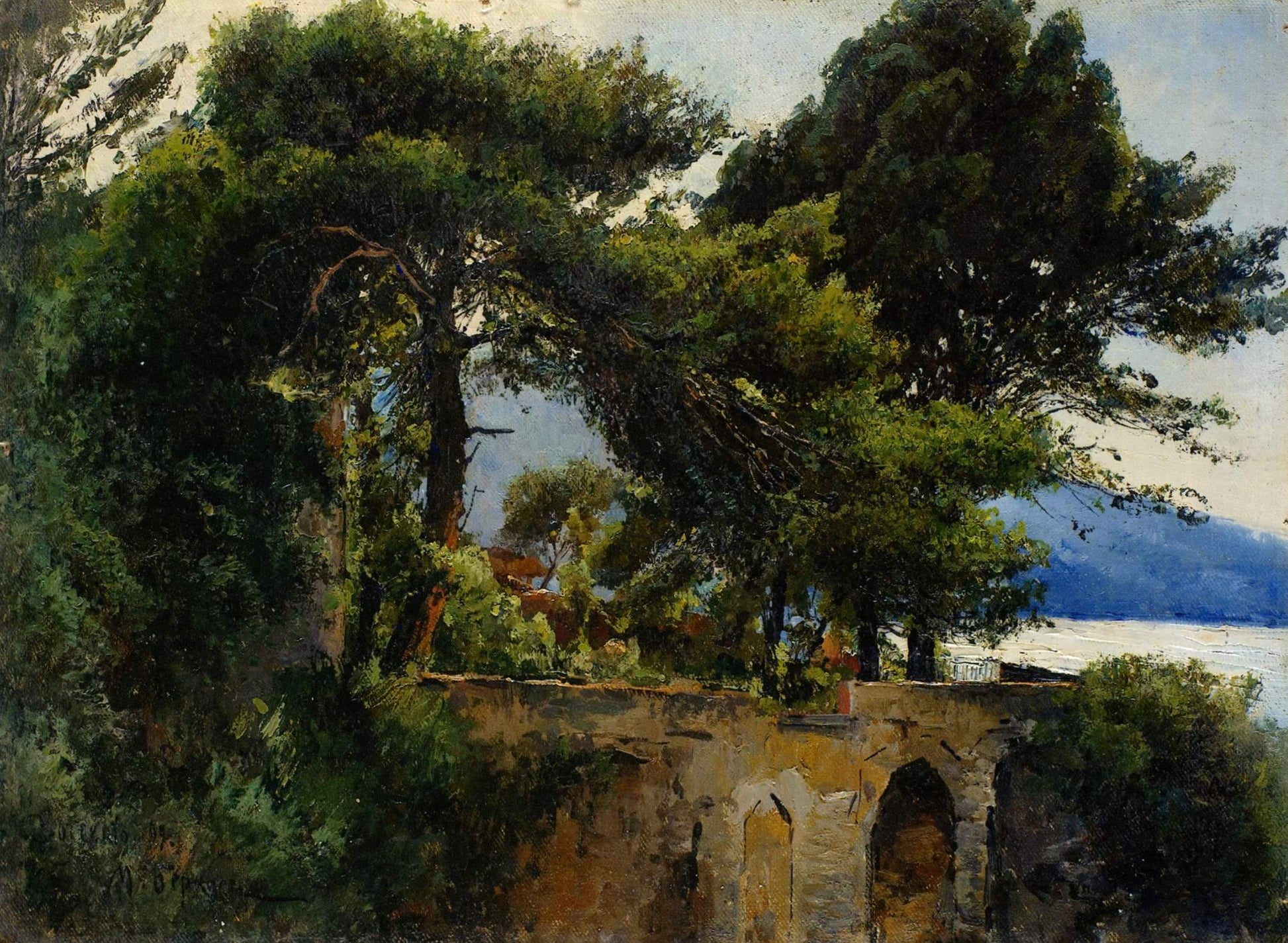Sorrento, vintage artwork by Mikhail Berkos, 12x8" (A4) Poster