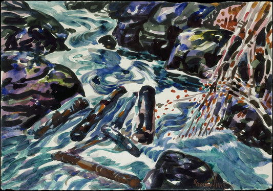 The Brook, Nova Scotia, vintage artwork by George Luks, 12x8" (A4) Poster