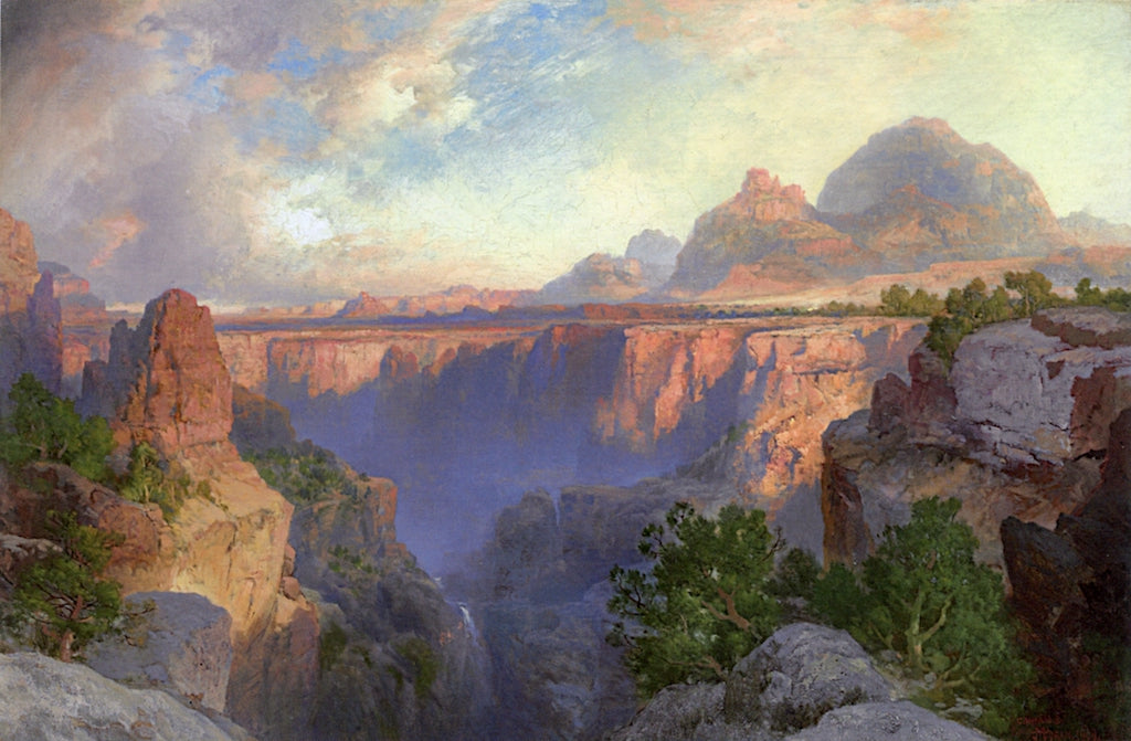 Canyon of the Virgin River, vintage artwork by Thomas Moran, 12x8" (A4) Poster