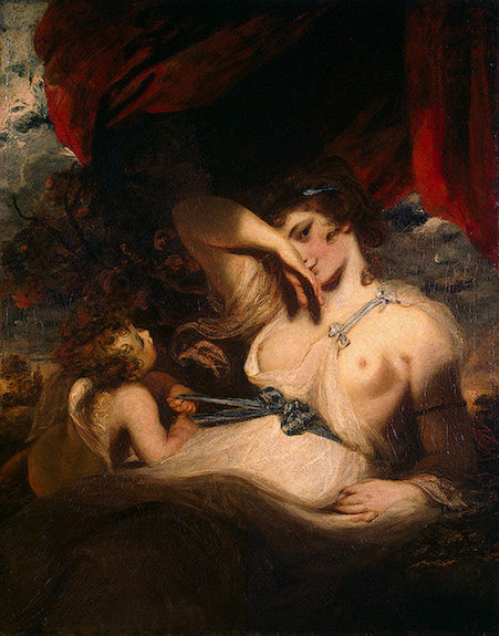 Cupid Untying the Zone of Venus, vintage artwork by Sir Joshua Reynolds, 12x8" (A4) Poster