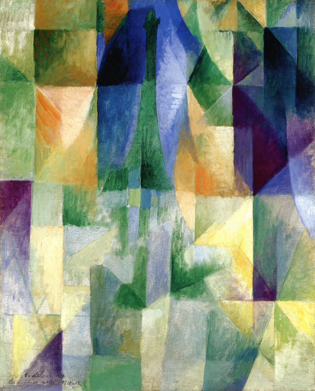 Les fenêtres sur la ville no. 3, vintage artwork by Robert Delaunay, 12x8" (A4) Poster