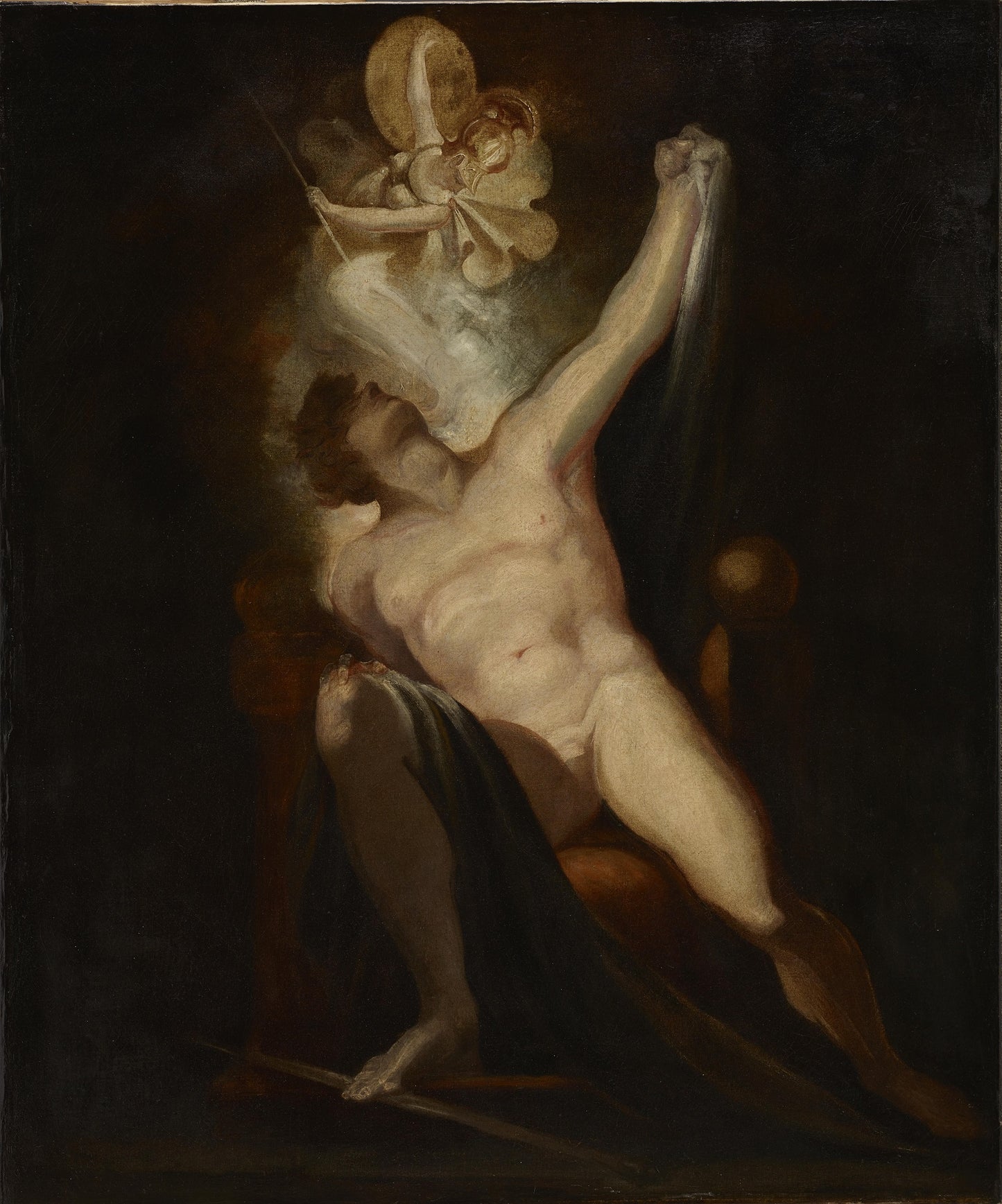 John Milton's Paradise Lost, Satan and the Birth of Sin, vintage artwork by Johann Heinrich Füseli, 12x8" (A4) Poster