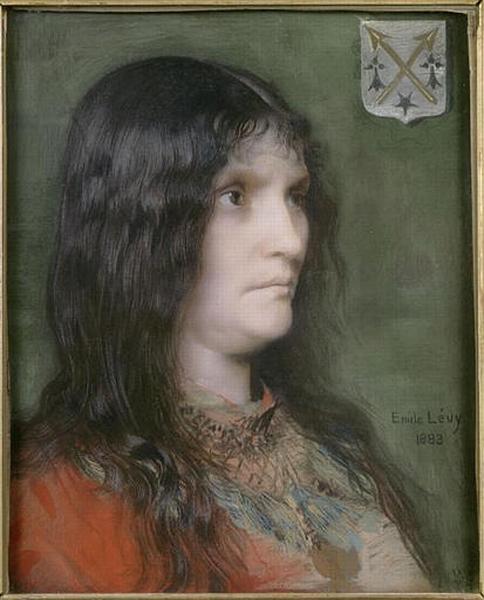 Portrait de Madame Levy, vintage artwork by Émile Levy, 12x8" (A4) Poster
