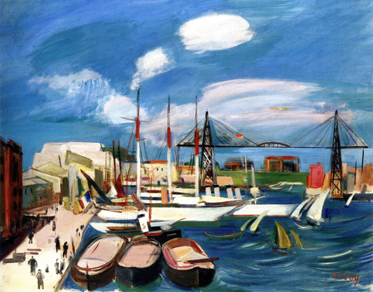 The Port of Marseille by Rudolf Levy,16x12(A3) Poster