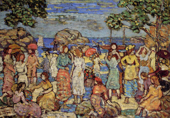 Beach at Gloucester by Maurice Prendergast,A3(16x12