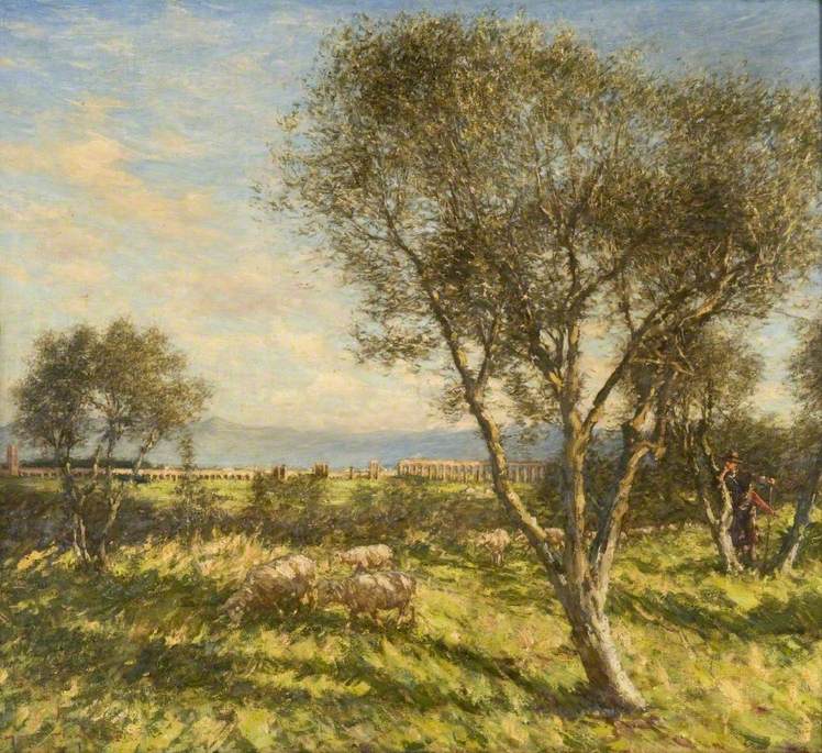 Roman Campagna by Henry Herbert la Thangue,A3(16x12")Poster