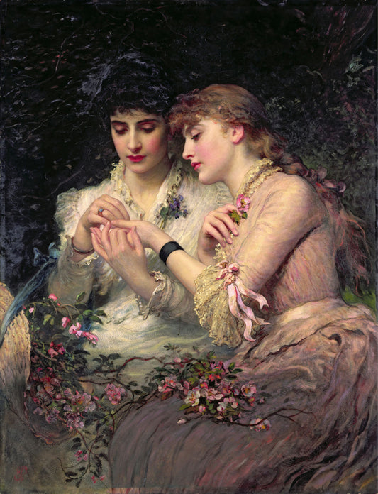A Thorn Amidst Roses, vintage artwork by James Sant, R.A., A3 (16x12") Poster Print