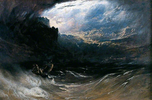 Christ Stilleth the Tempest, vintage artwork by John Martin, 12x8" (A4) Poster
