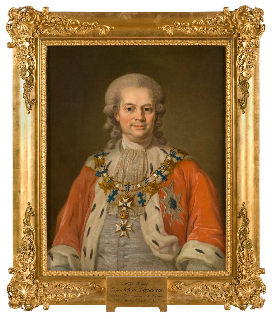 Johan Liljencrantz, vintage artwork by Lorens Pasch the Younger, 12x8" (A4) Poster