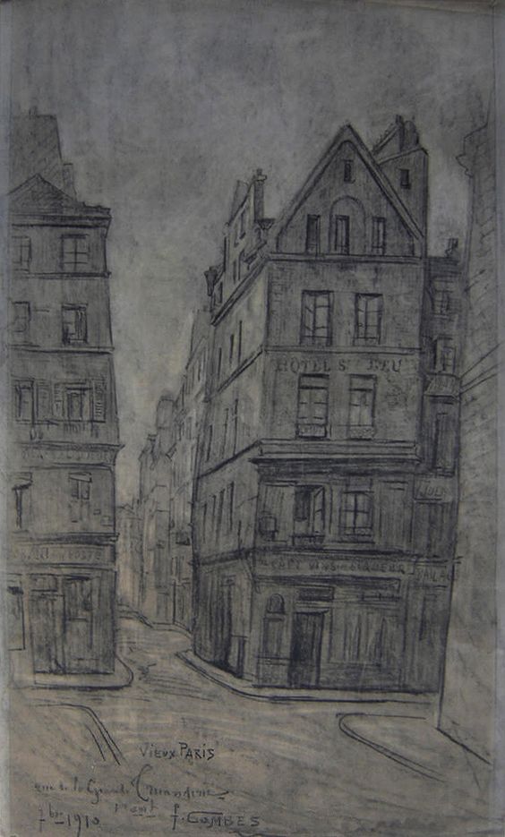 Vieux Paris, rue de la grande Truanderie by Fernand Combes,A3(16x12")Poster
