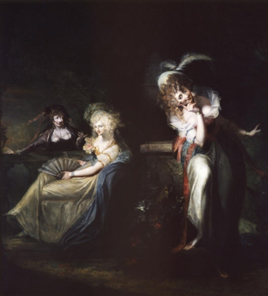 Beatrice overhears Hero and Ursula, vintage artwork by Johann Heinrich Füseli, 12x8" (A4) Poster