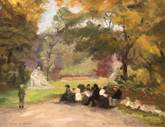 Figures in the Luxembourg Gardens by Robert Henri,A3(16x12")Poster