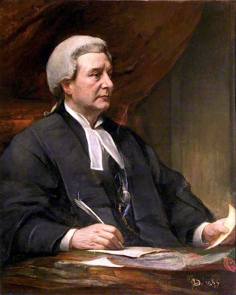 The Right Honourable Lord Justice Sir Robert Romer, PC, KC, GCB, vintage artwork by Lowes Cato Dickinson, A3 (16x12") Poster Print