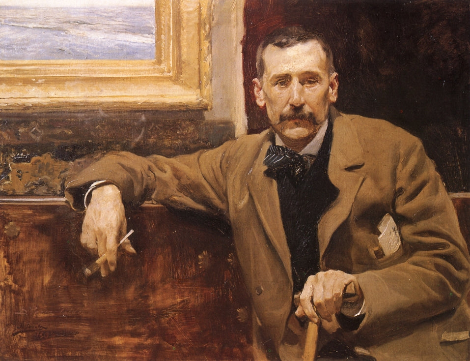 Benito Perez Galdos, vintage artwork by Joaquin Sorolla y Bastida, 12x8" (A4) Poster