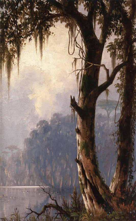 Louisiana Landscape, vintage artwork by Joseph Rusling Meeker, 12x8" (A4) Poster