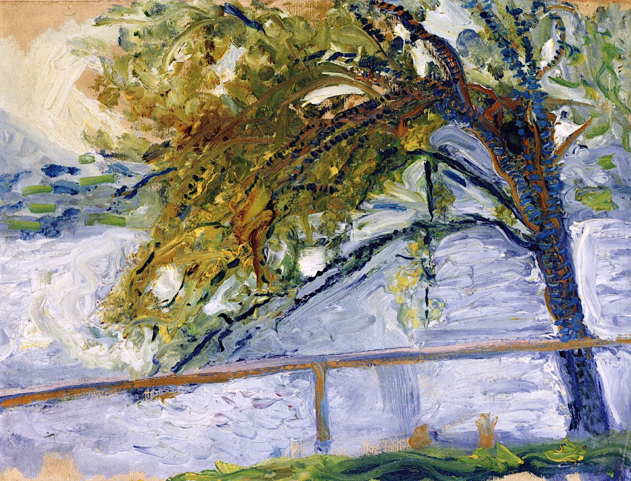 Tree at Traunsee, vintage artwork by Richard Gerstl, 12x8" (A4) Poster