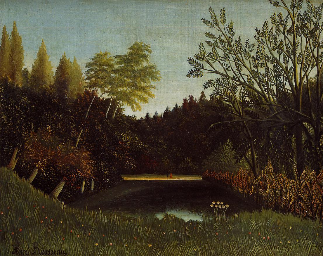 View of the Bois de Boulogne, vintage artwork by Platt Powell Ryder, A3 (16x12") Poster Print