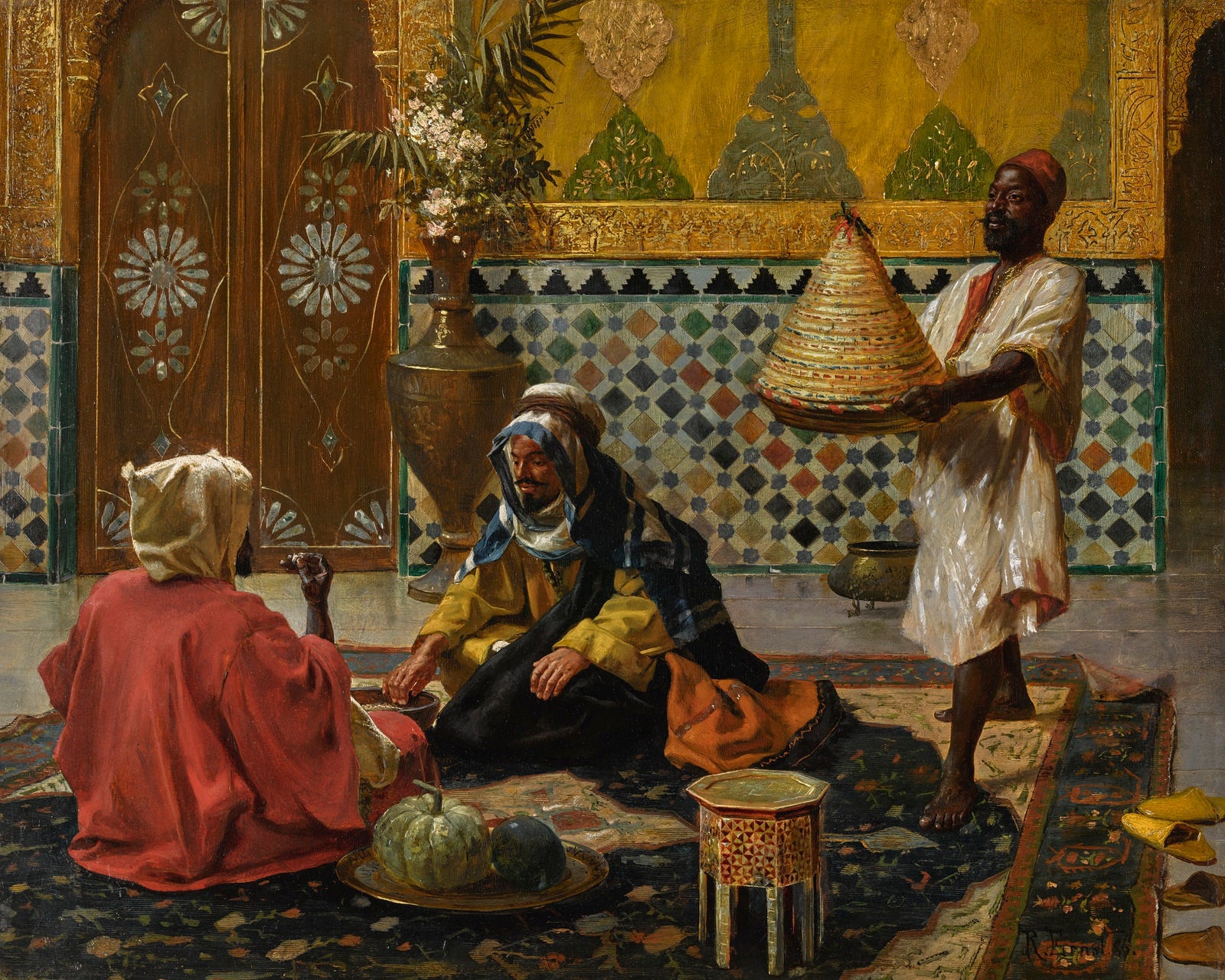 An Afternoon Repast by Rudolf Ernst,A3(16x12")Poster