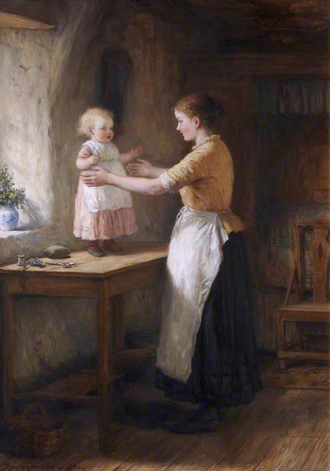 His Mother's Joy, vintage artwork by Hugh Cameron R.S.A., R.W.S., 12x8" (A4) Poster